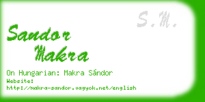 sandor makra business card